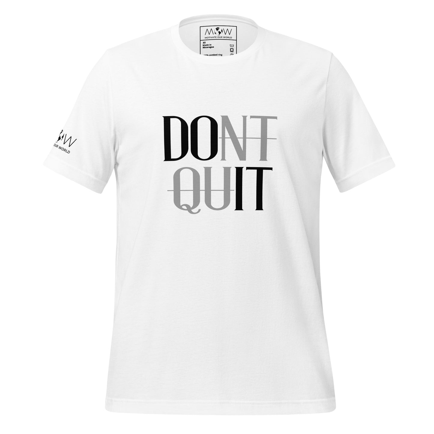Don't Quit Men's Motivational White T-Shirt