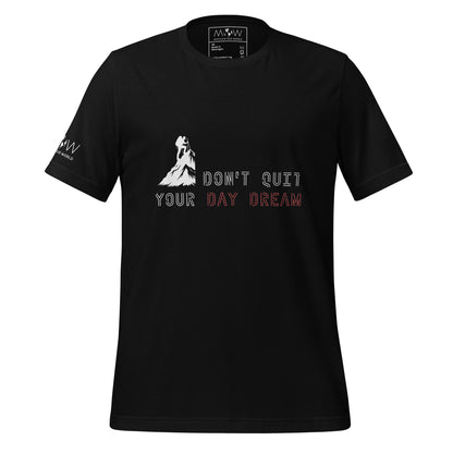 Don’t Quit Your Daydream (Minimalist Neon Design) Men's Motivational Black T-Shirt