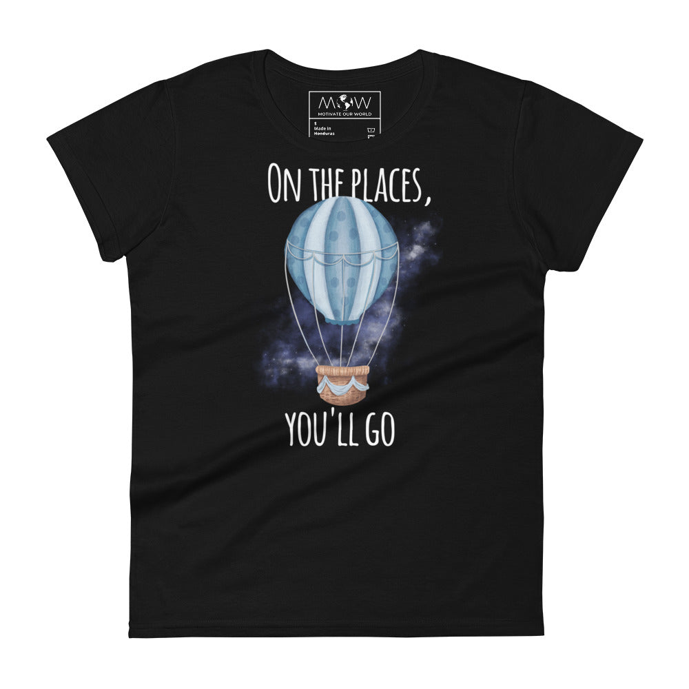 Dream Beyond the Sky Women’s Motivational Black T-Shirt