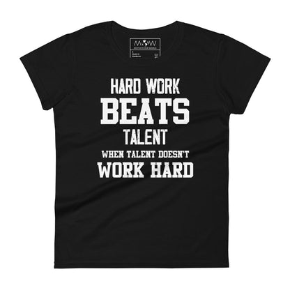 Dream Big Work Hard Women’s Motivational Black T-Shirt