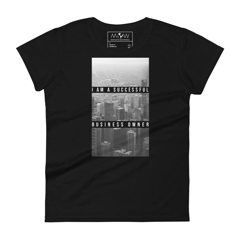 Elevate Your Perspective Women’s Motivational Black T-Shirt