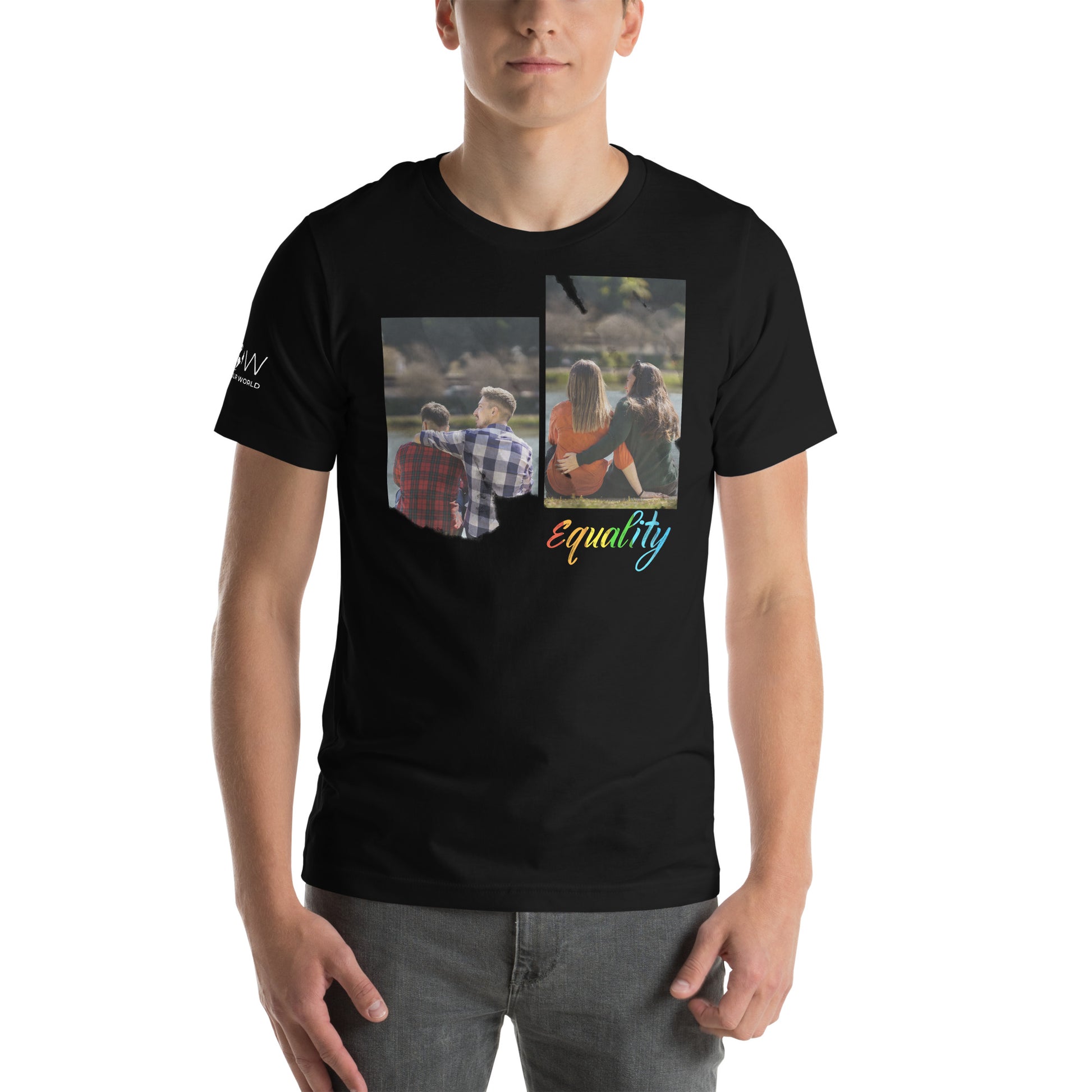 Equality - Love Without Labels Edition Black Motivational Men's T-Shirt