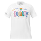 Equality - Rainbow Heart Edition White Motivational Men's T-Shirt