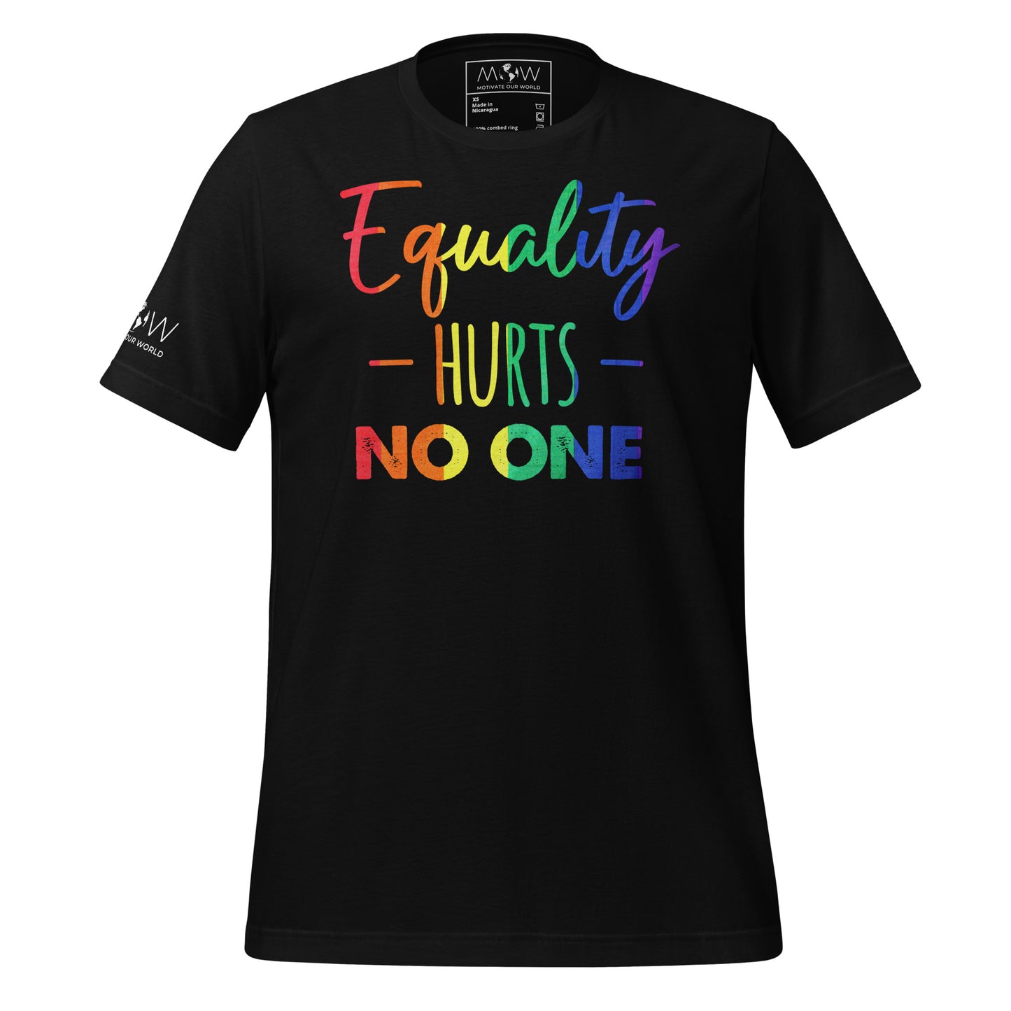 Equality Hurts No One Black Motivational Men's T-Shirt