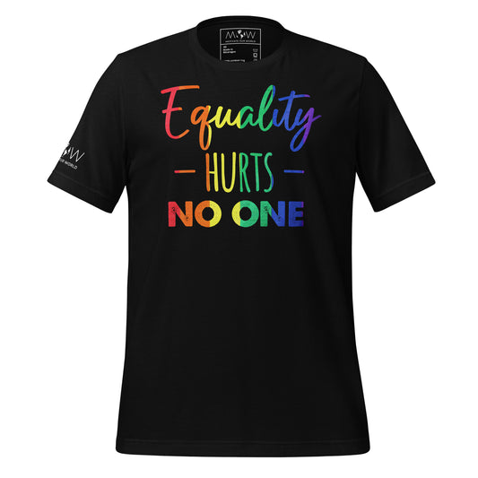 Equality Hurts No One Black Motivational Men's T-Shirt