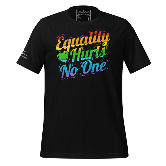 Equality Hurts No One II Black Motivational Men's T-Shirt