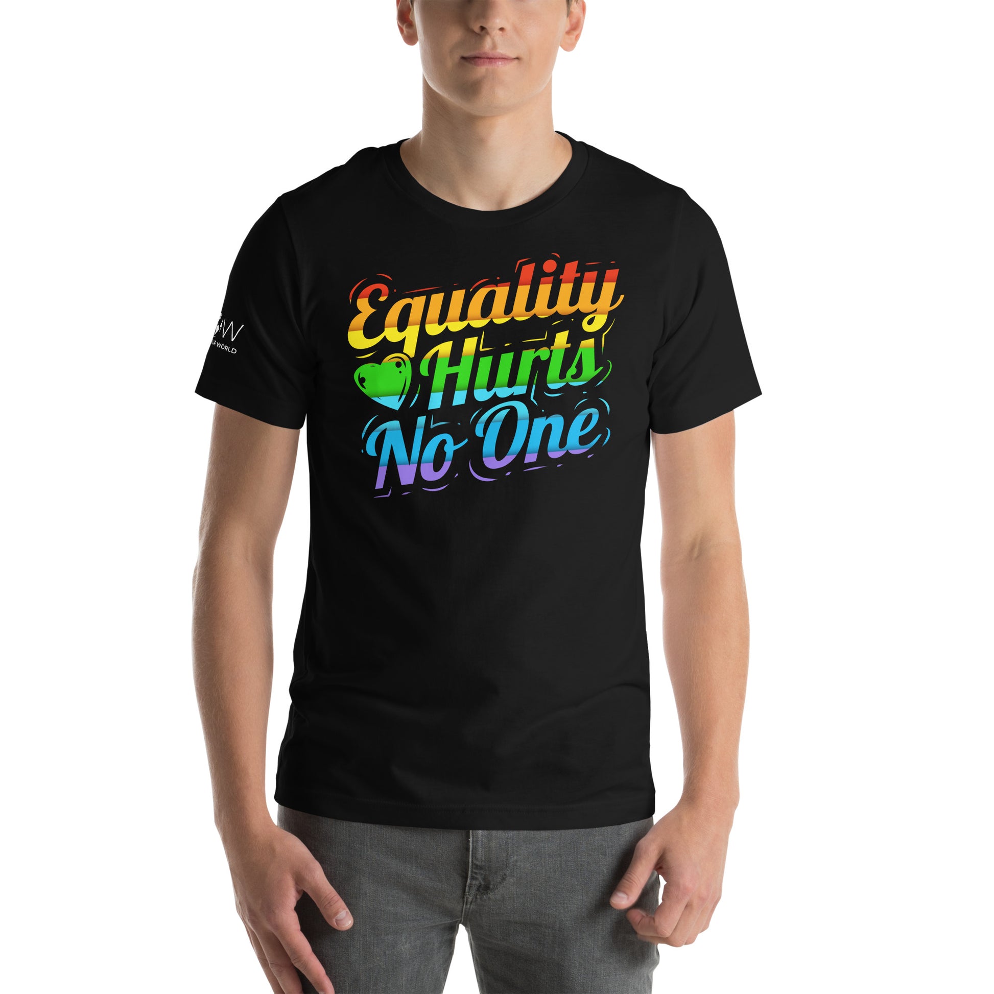 Equality Hurts No One II Black Motivational Men's T-Shirt