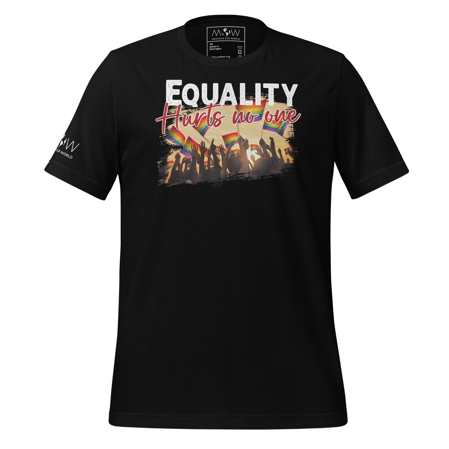 Equality Hurts No One IV Black Motivational Men's T-Shirt