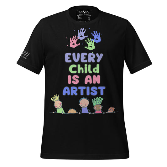 Every Child Is an Artist - Colorful Kids Edition Black Motivational Men's T-Shirt