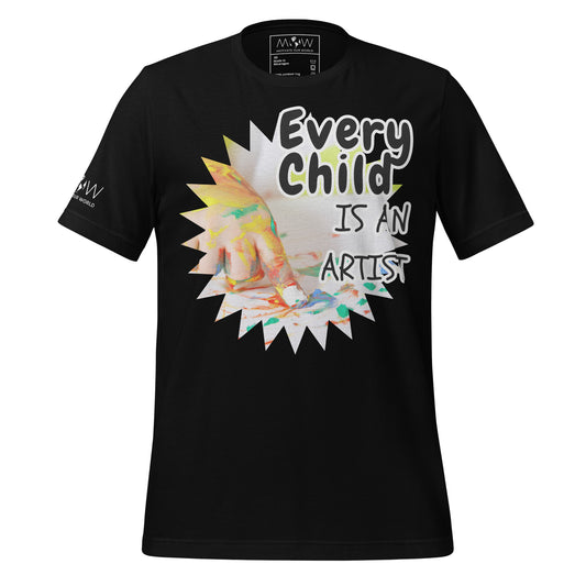 Every Child Is an Artist - Fingerpaint Edition Black Motivational Men's T-Shirt