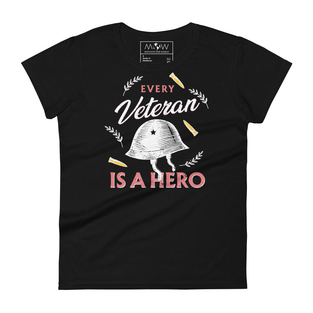 Every Veteran Women’s Motivational Black T-Shirt