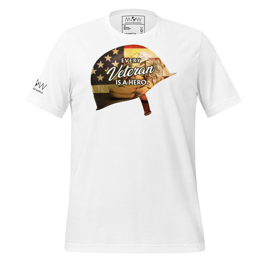Every Veteran is a Hero III Men's Motivational White T-Shirt