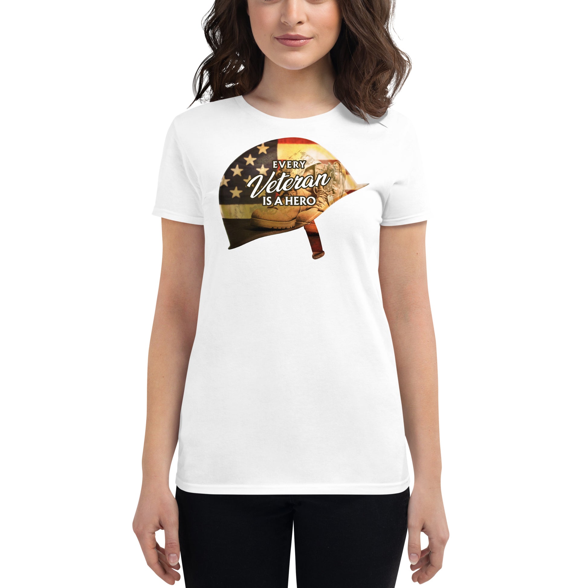 Every Veteran is a Hero III Women’s Motivational White  T-Shirt