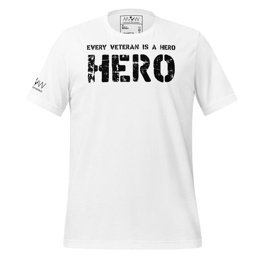 Every Veteran is a Hero II Men's Motivational White T-Shirt