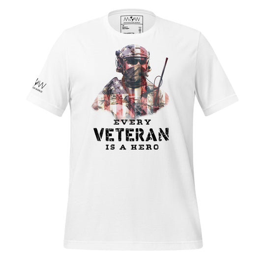 Every Veteran is a Hero IV Men's Motivational White T-Shirt