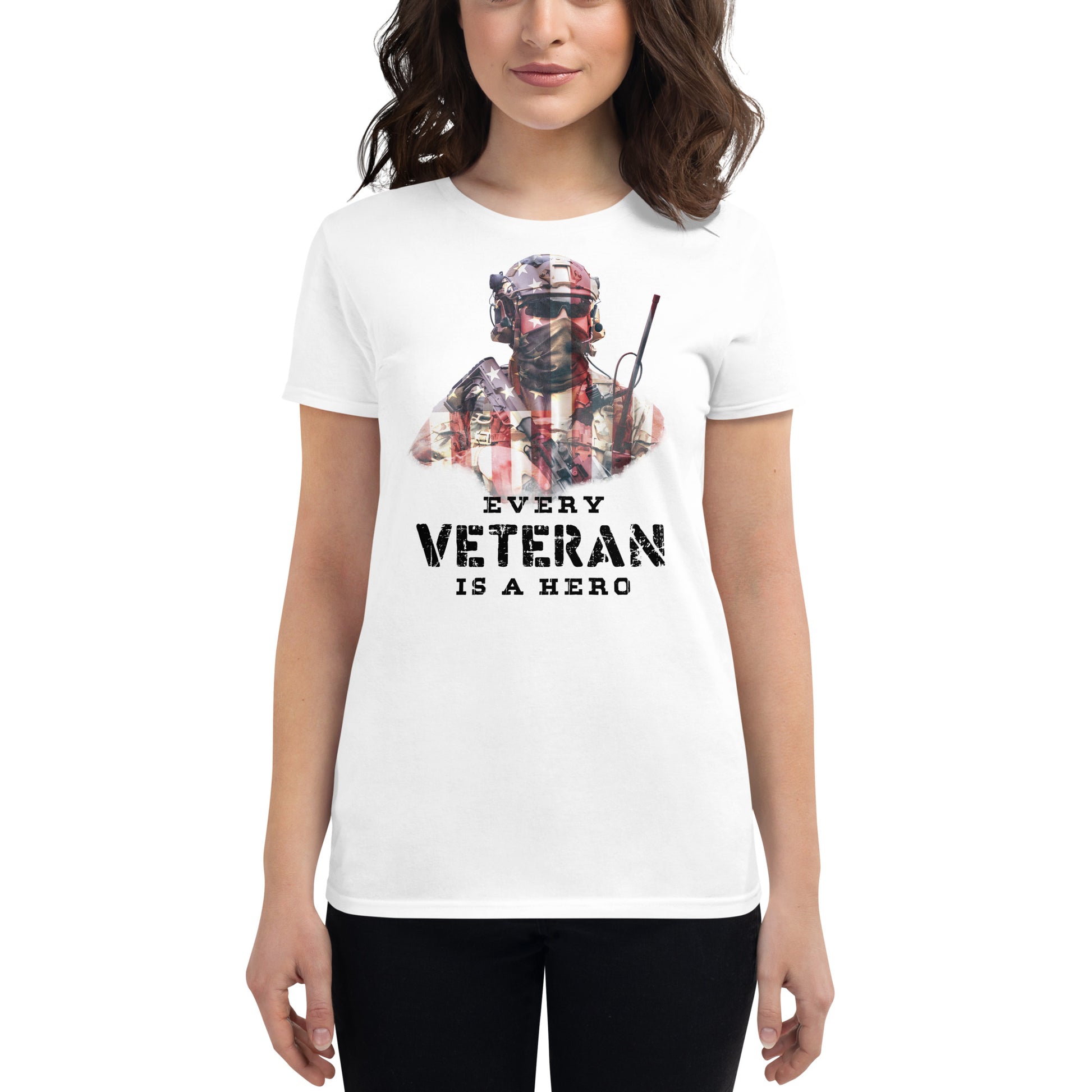 Every Veteran is a Hero IV Women’s Motivational White T-Shirt