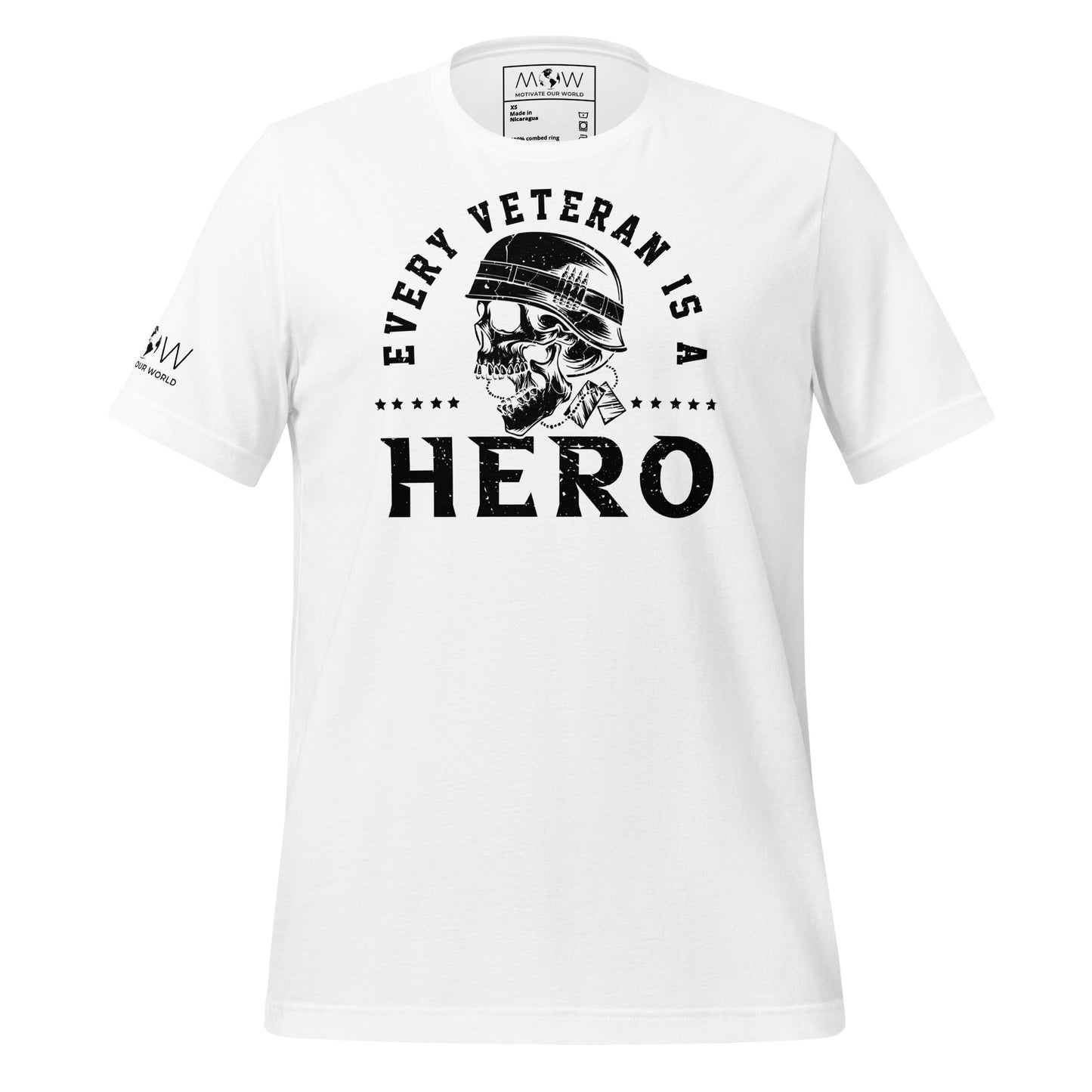 Every Veteran is a Hero Men's Motivational White T-Shirt