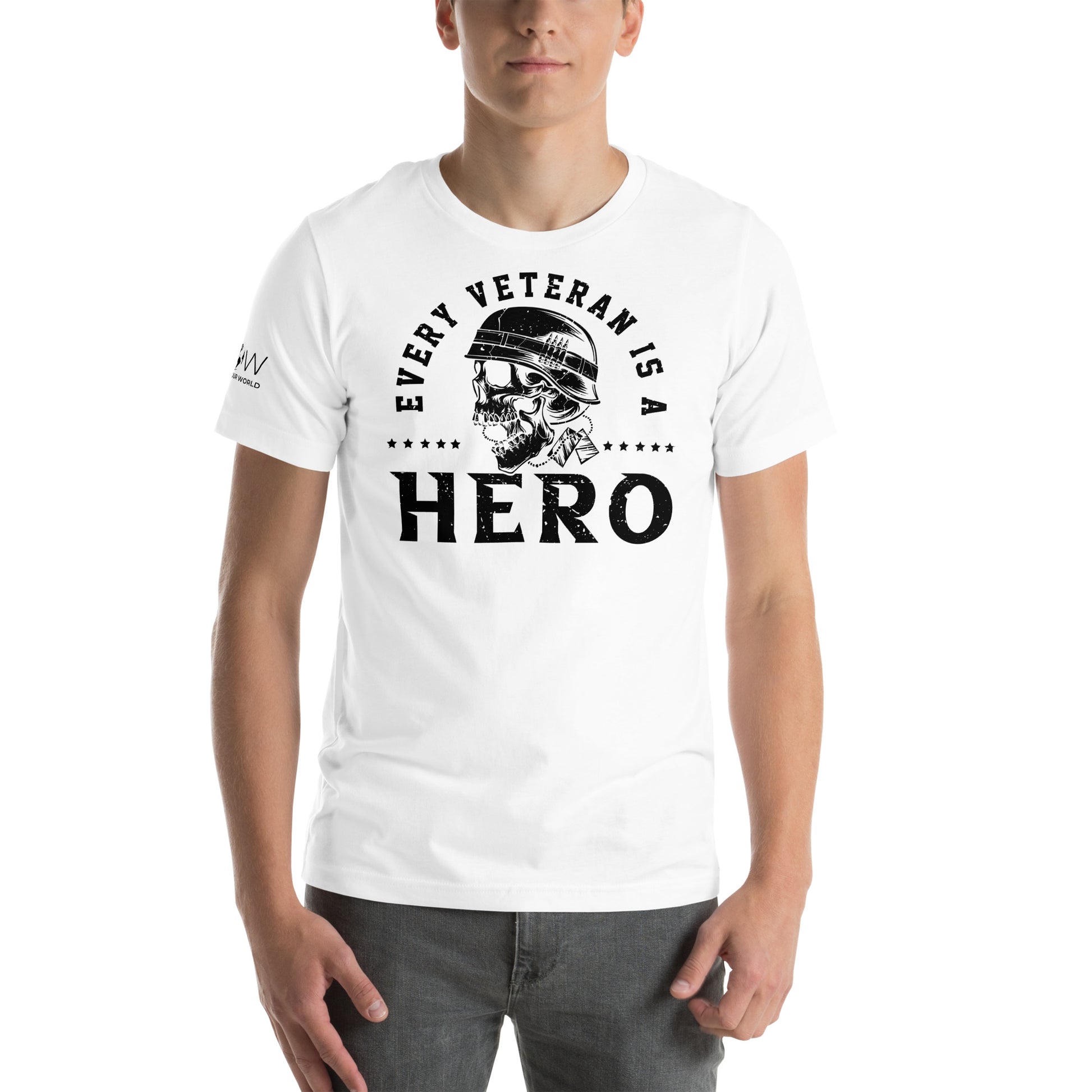 Every Veteran is a Hero Men's Motivational White T-Shirt