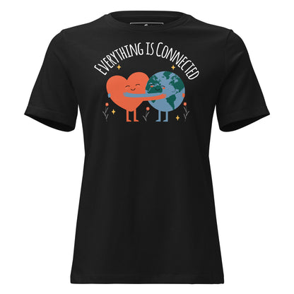 Everything Is Connected Black Motivational Women’s T-Shirt