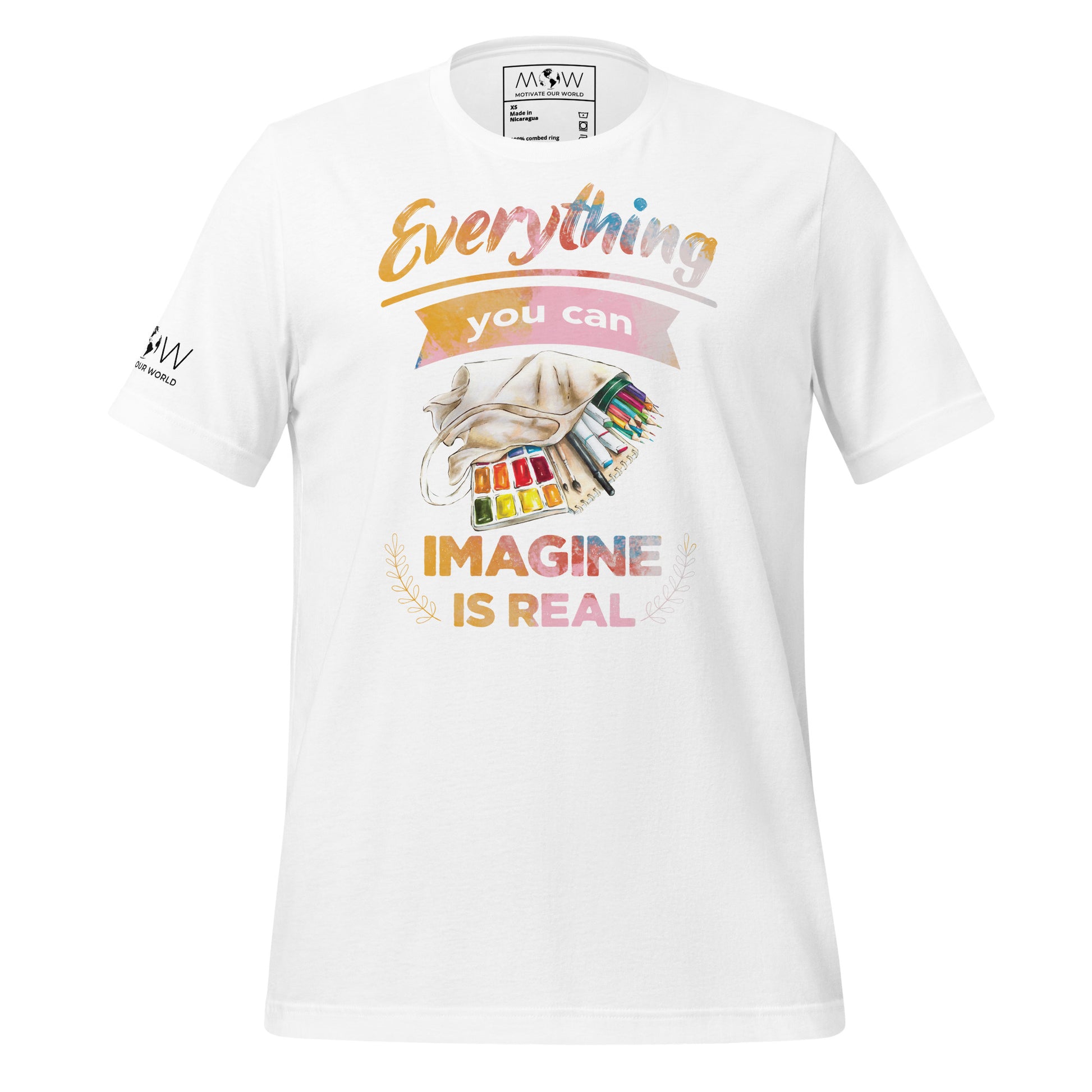 Everything You Can Imagine Is Real White Motivational Men's T-Shirt