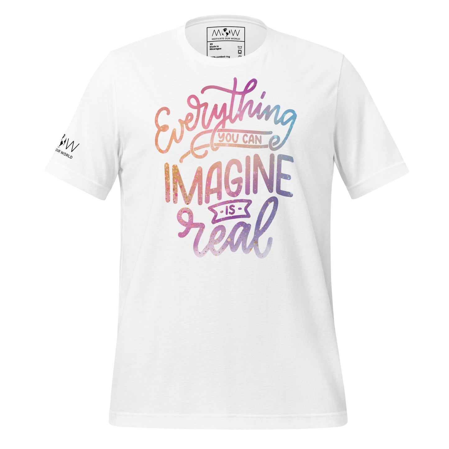 Everything You Imagine Is Real White Motivational Men's T-Shirt