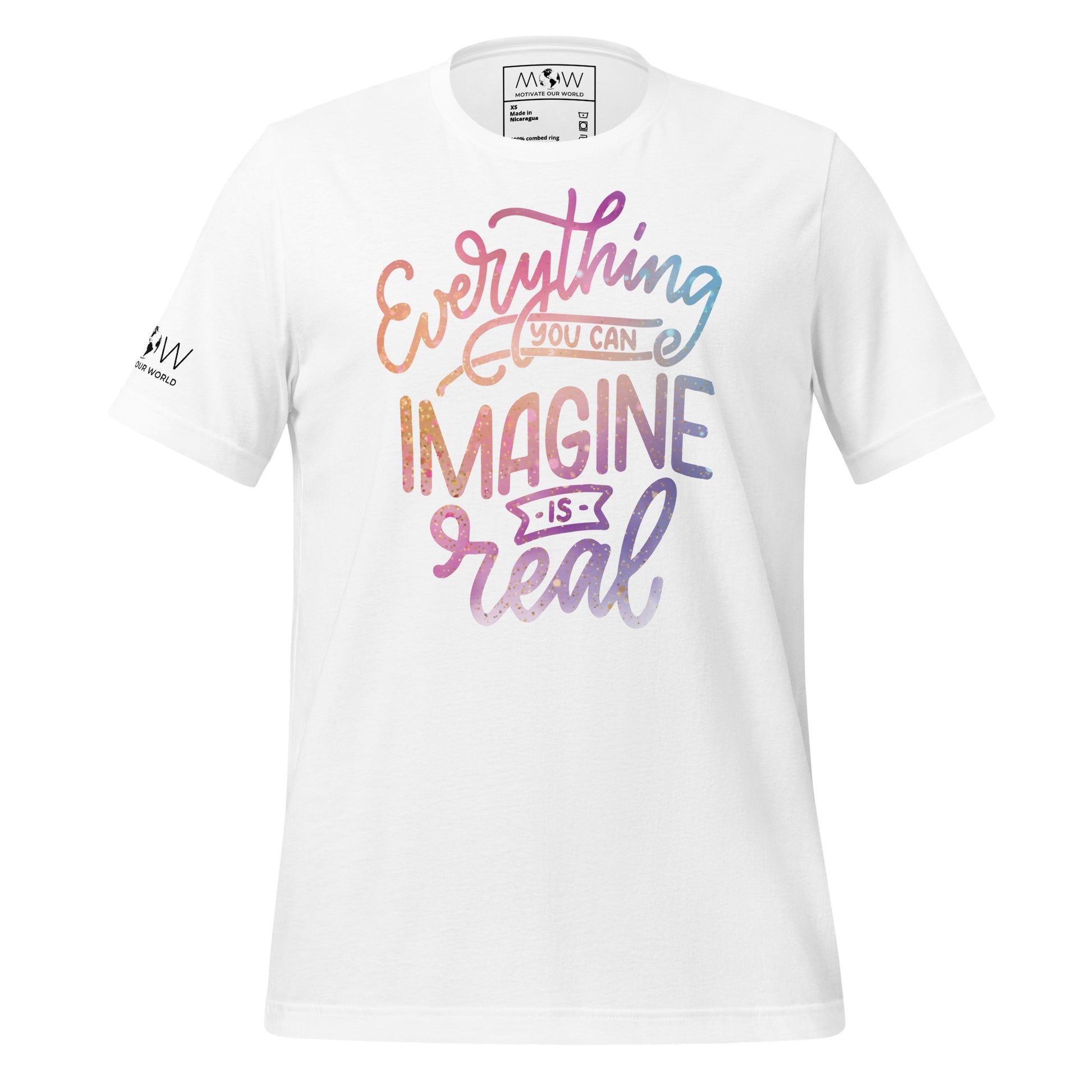 Everything You Imagine Is Real White Motivational Men's T-Shirt