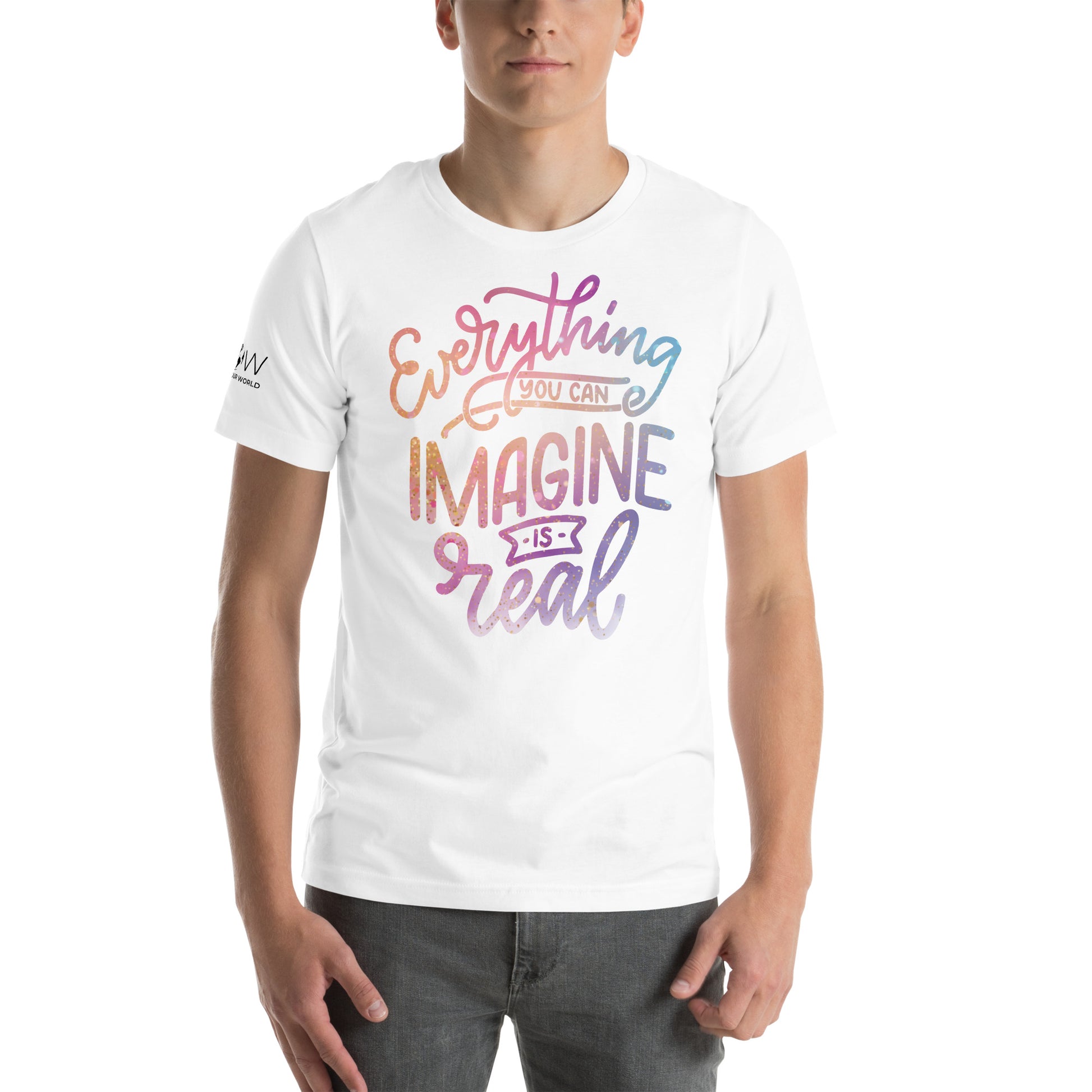Everything You Imagine Is Real White Motivational Men's T-Shirt