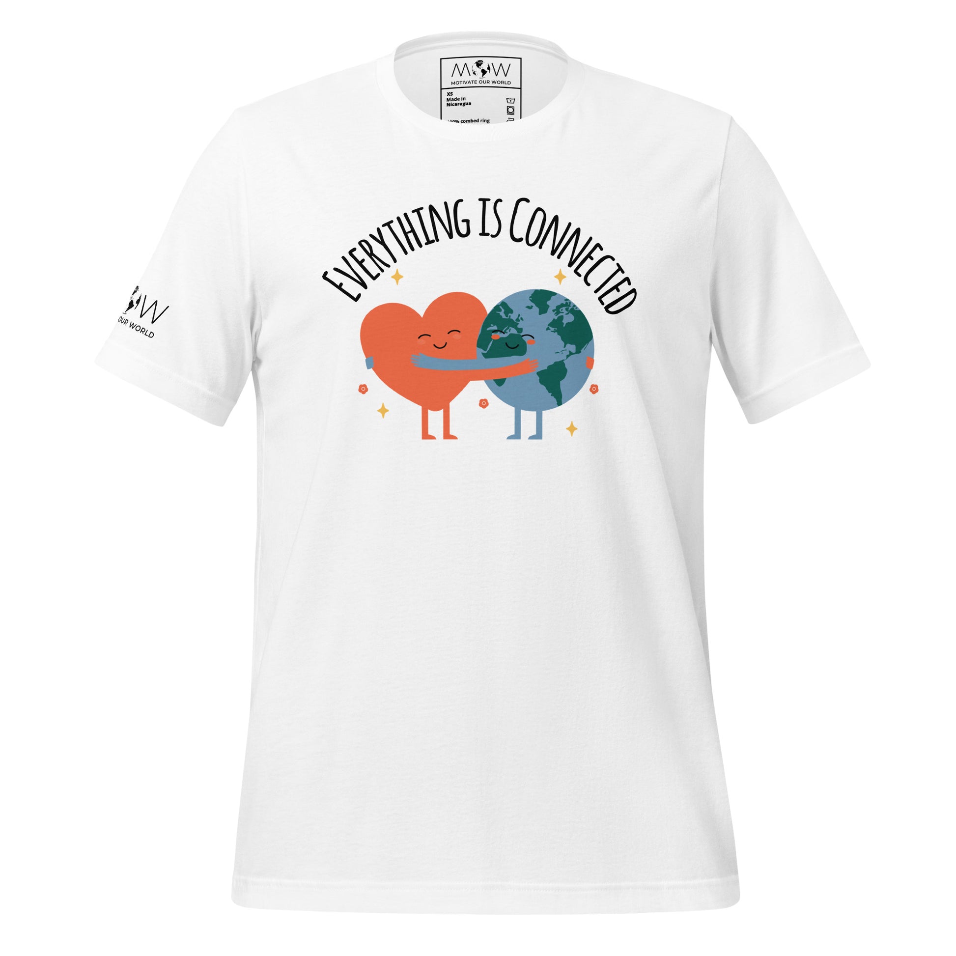 "Everything is Connected" Men's Motivational White T-Shirt