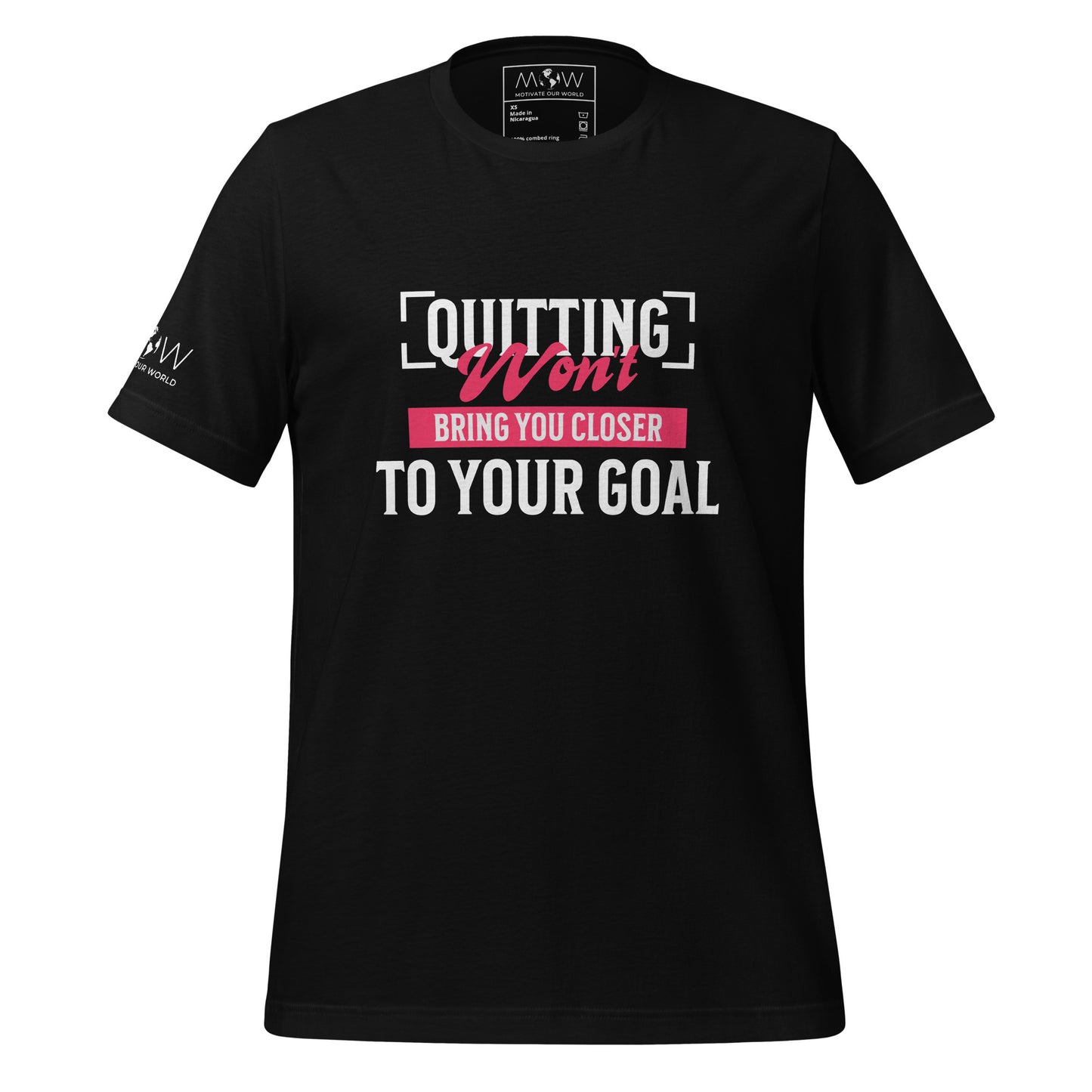 Excuses Won’t Bring You Closer Men's Motivational Black T-Shirt
