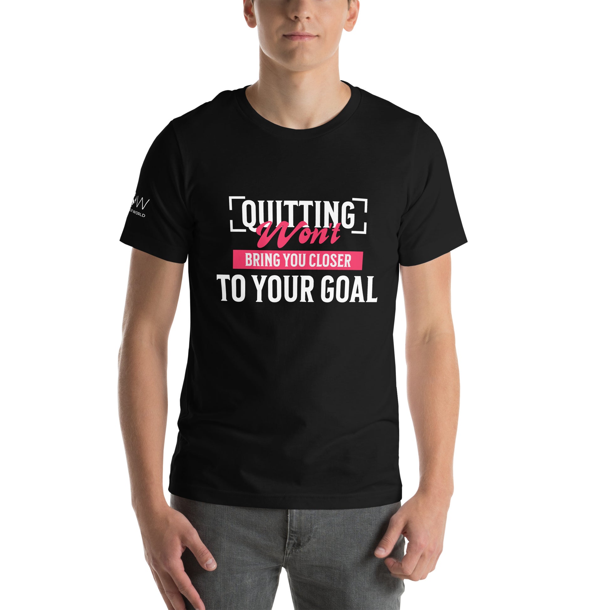 Excuses Won’t Bring You Closer Men's Motivational Black T-Shirt