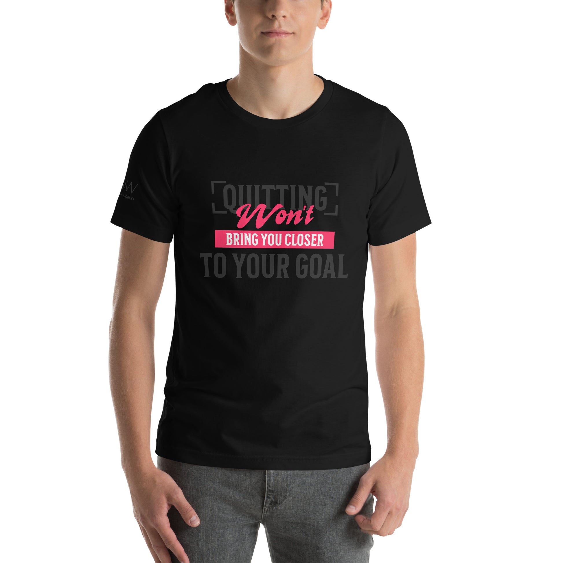 Excuses Won’t Bring You Closer Men's Motivational Black T-Shirt