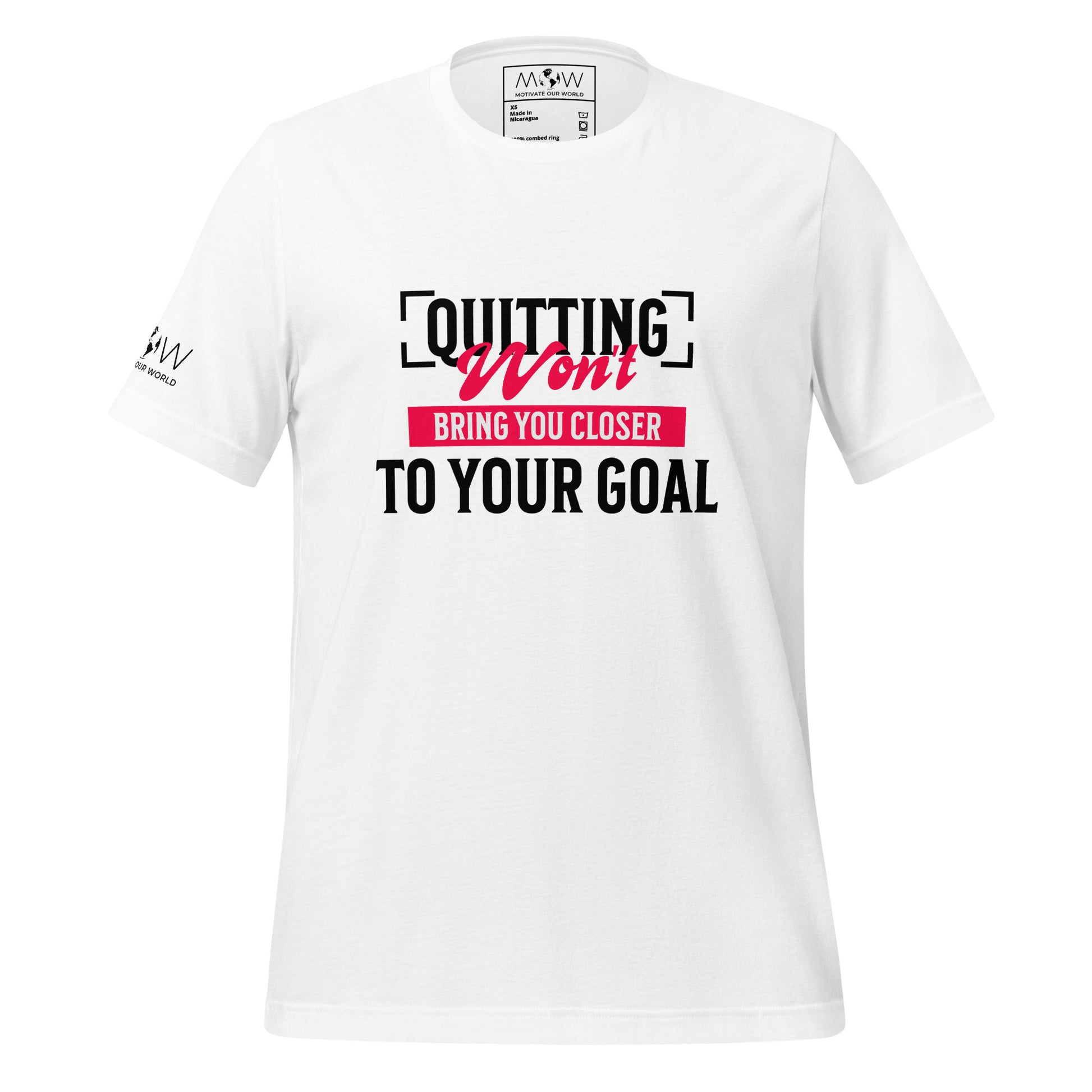 Excuses Won’t Bring You Closer Men's Motivational White T-Shirt