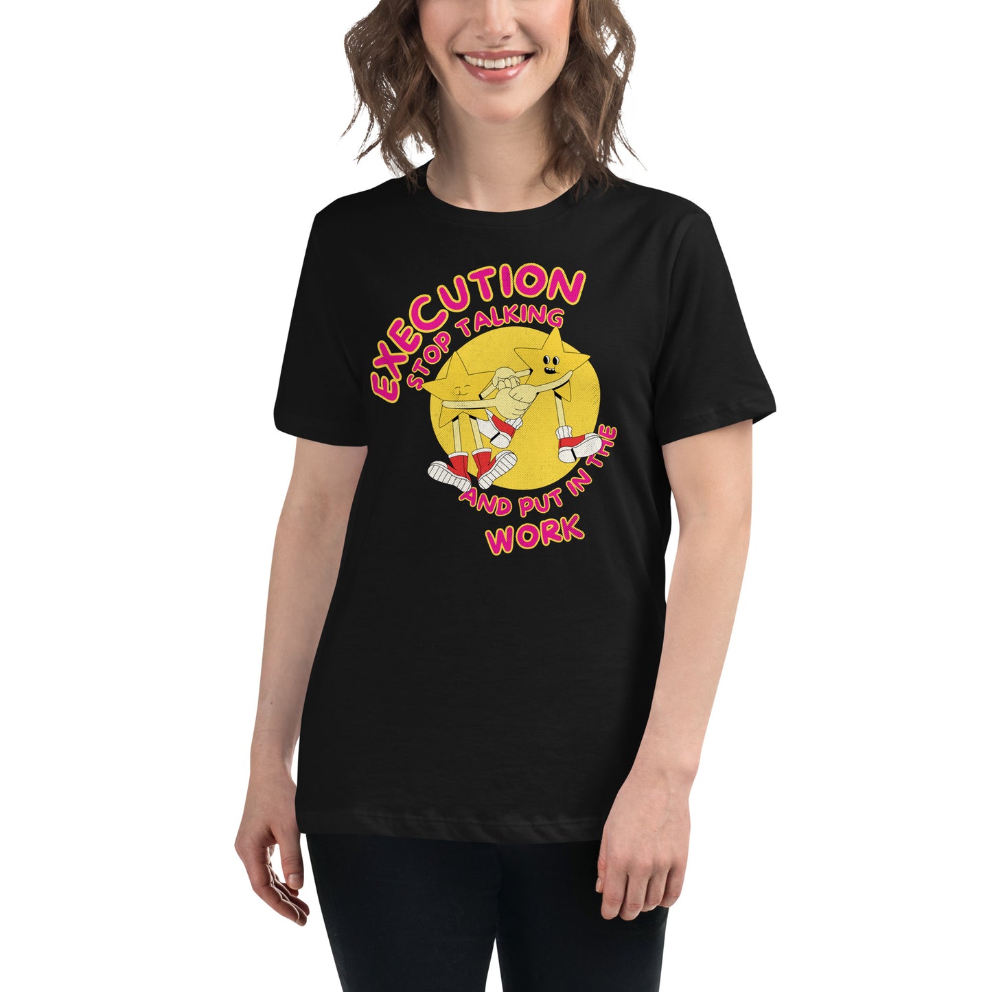Execution VI Black Motivational Women’s T-Shirt Lifestyle