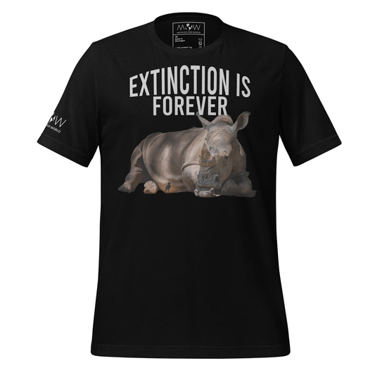 Extinction Is Forever - Rhino Black Motivational Men's T-Shirt