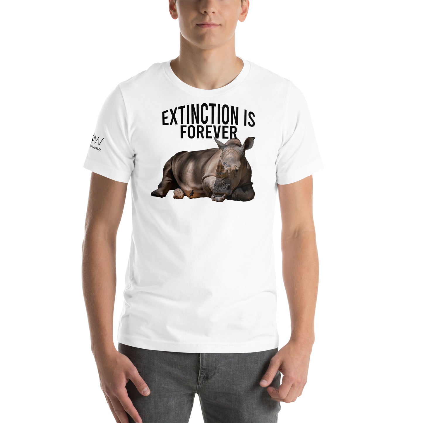 Extinction Is Forever - Rhino White Motivational Men's T-Shirt
