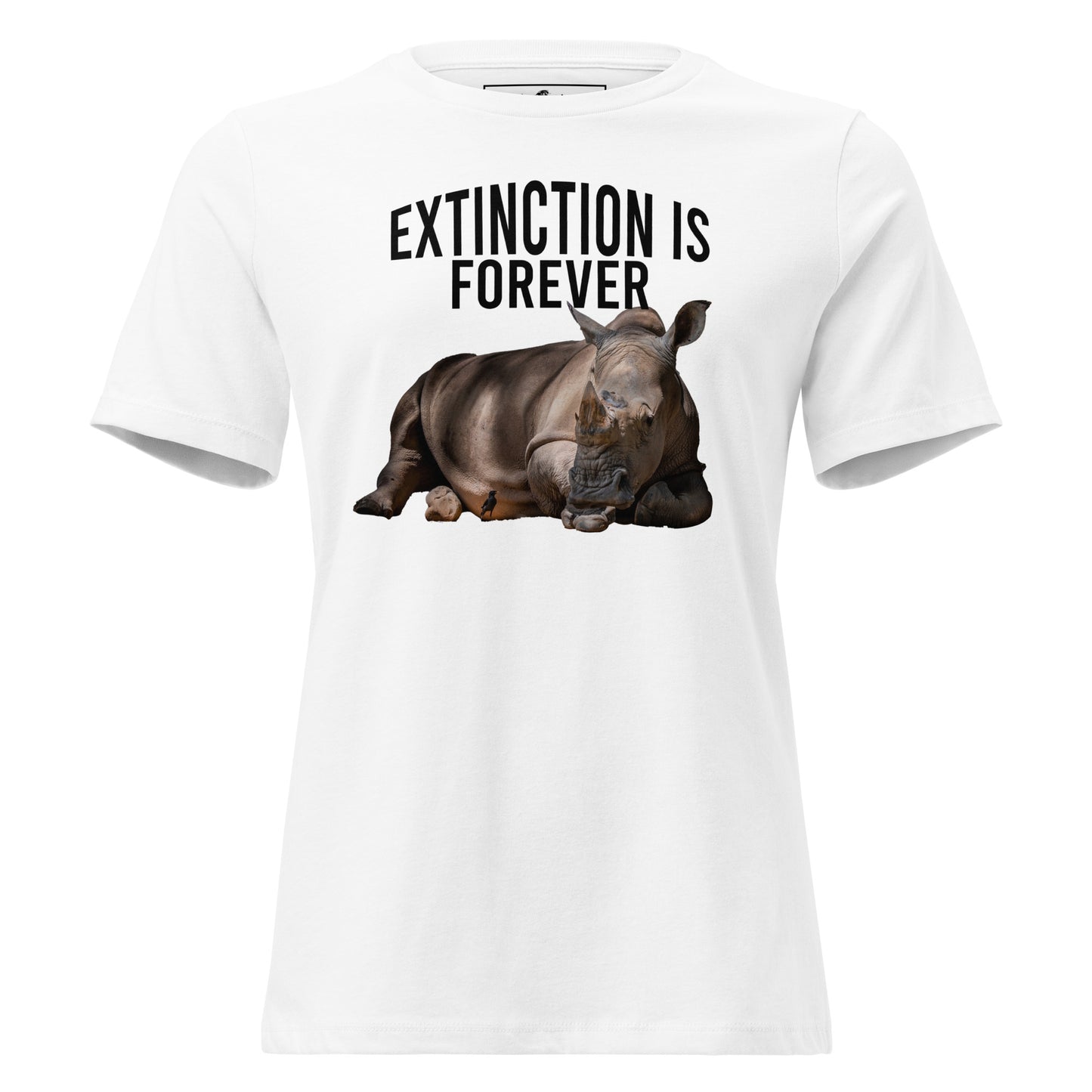 Extinction Is Forever - Rhino White Motivational Women’s T-Shirt