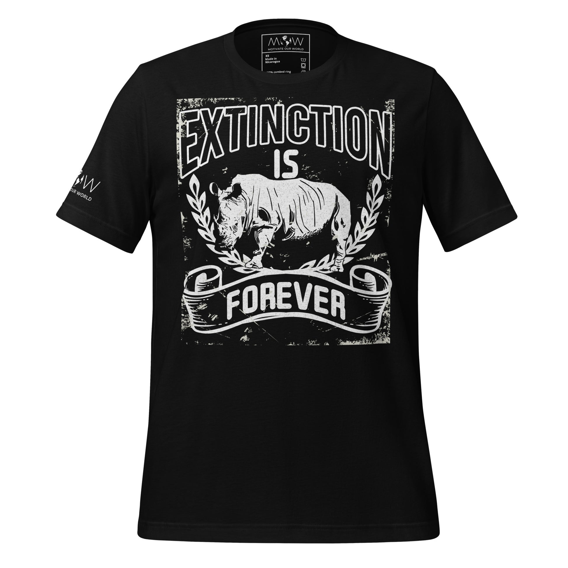 Extinction Is Forever Black Motivational Men's T-Shirt
