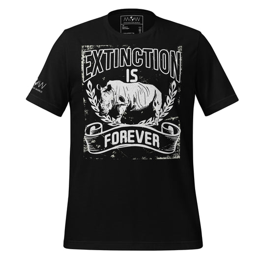 Extinction Is Forever Black Motivational Men's T-Shirt