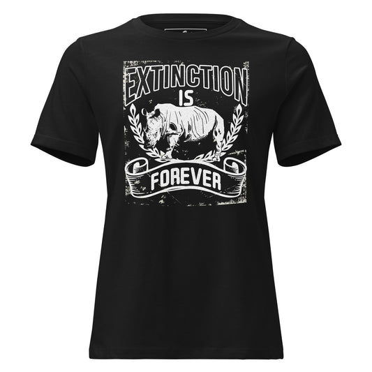 Extinction Is Forever Black Motivational Women’s T-Shirt