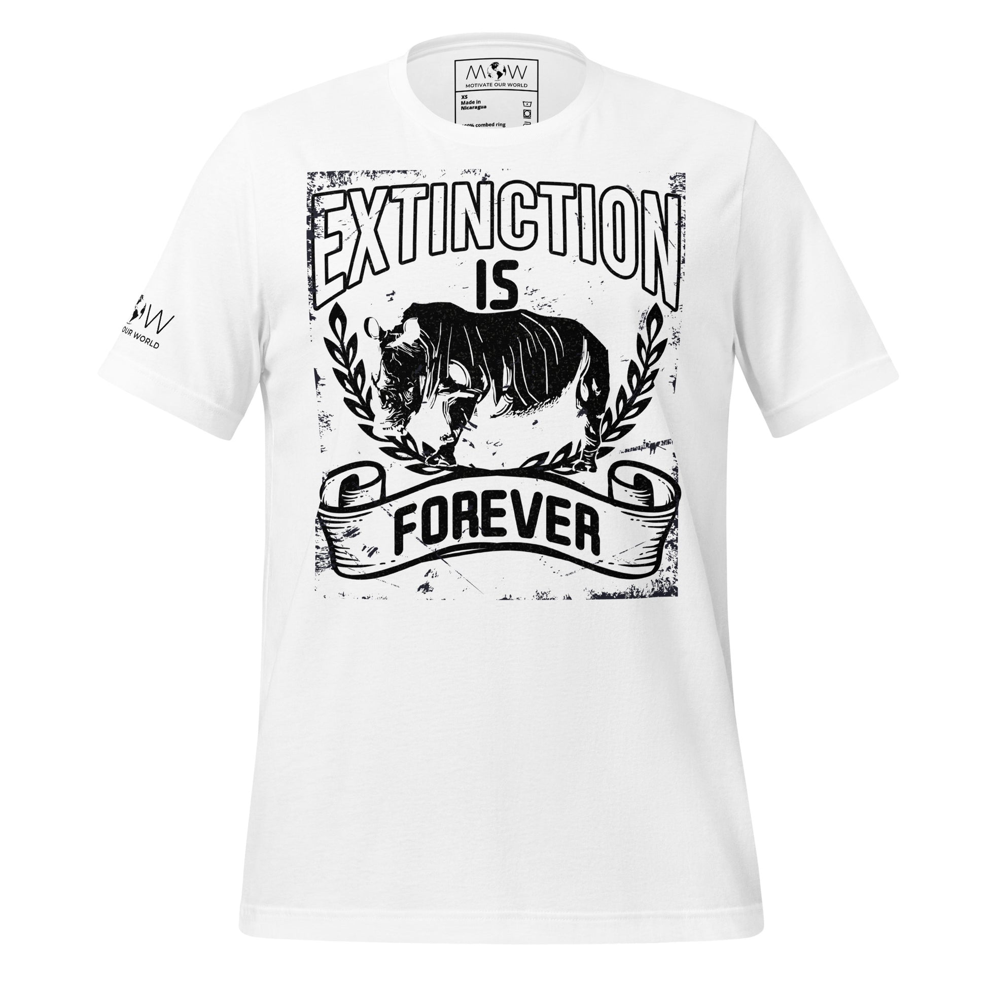 Extinction Is Forever White Motivational Men's T-Shirt