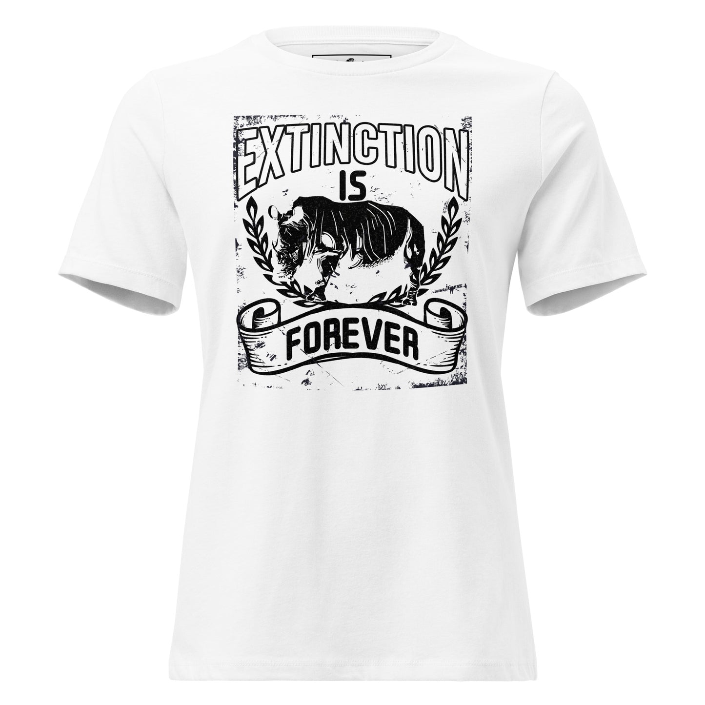 Extinction Is Forever White Motivational Women’s T-Shirt