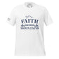 Faith Can Move Mountains Night Sky Men's Motivational White T-Shirt