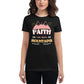 Faith Can Move Mountains Women’s Motivational Black T-Shirt