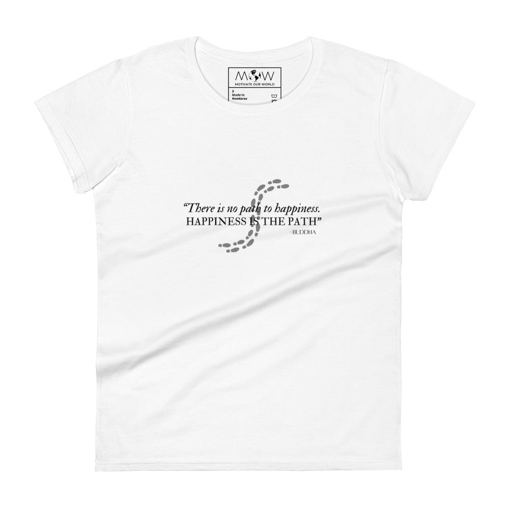 Faith Over Fear (Stylized Script) Women’s Motivational White T-Shirt