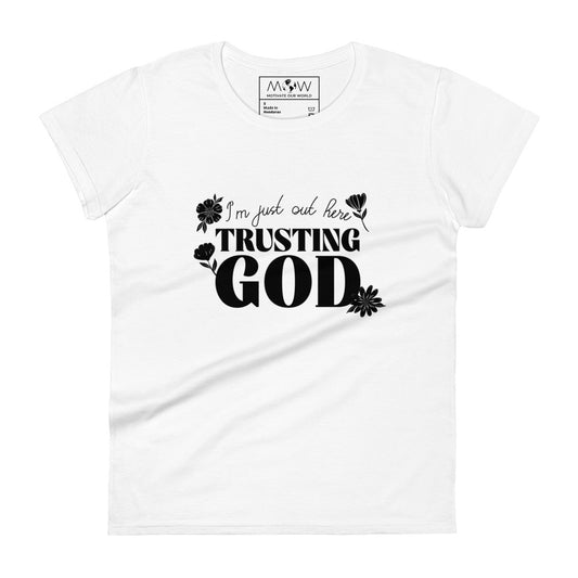 Faith Over Fear Women’s Motivational White T-Shirt