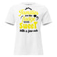 Families Are Like Fudge Mostly Sweet With White Motivational Women’s T-Shirt