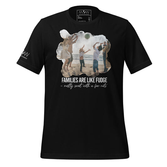 Families Are Like Fudge Sweet With A Few Nuts Black Motivational Men's T-Shirt