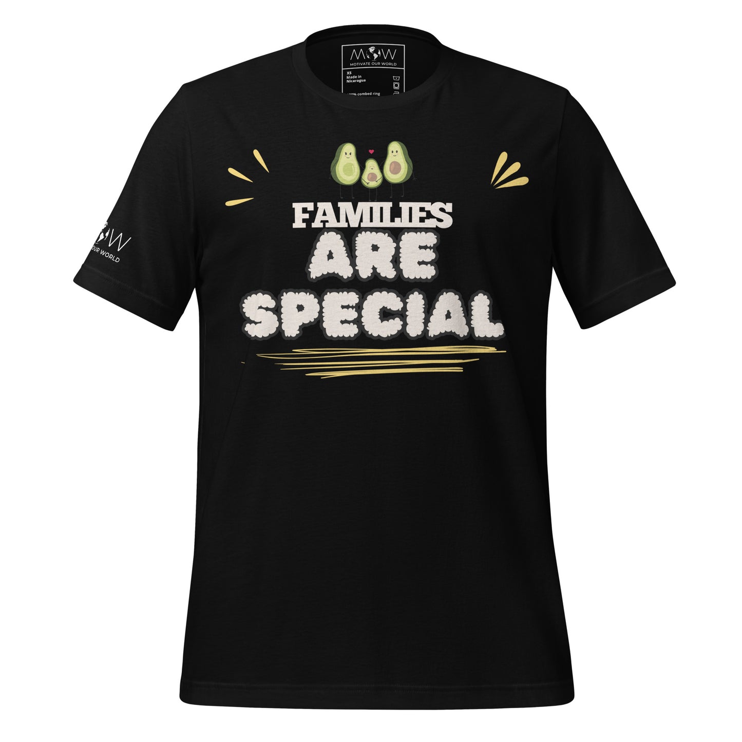 Families Are Special Avocado Black Motivational Men's T-Shirt