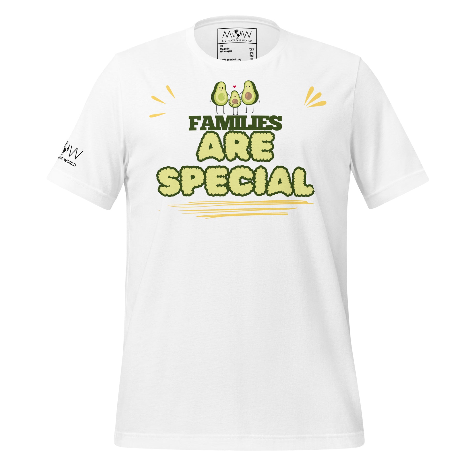 Families Are Special Avocado White Motivational Men's T-Shirt