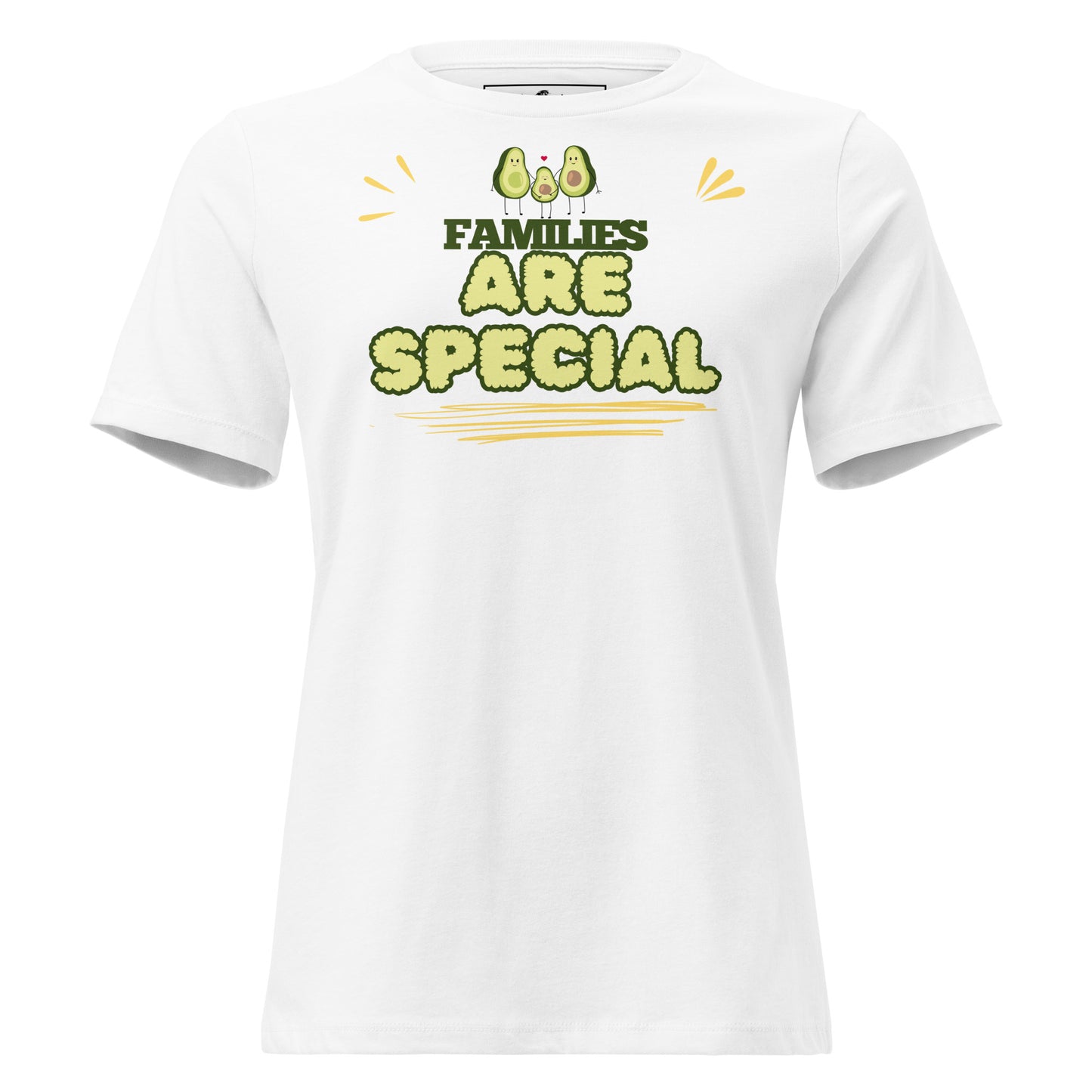 Families Are Special Avocado White Motivational Women’s T-Shirt